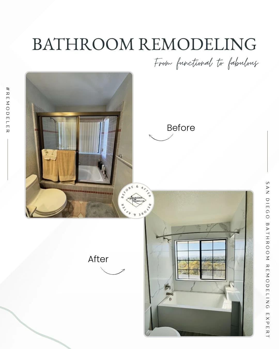 Bathroom remodeling before and after