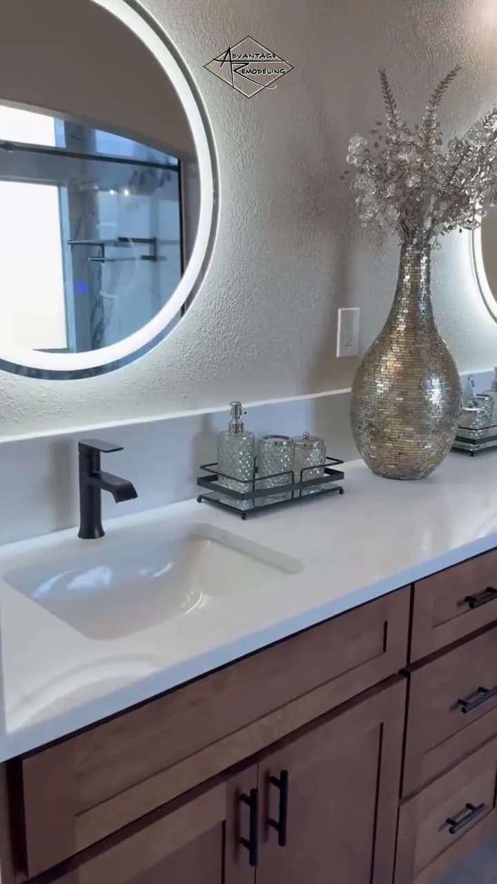 Completed bathroom remodel walkthrough