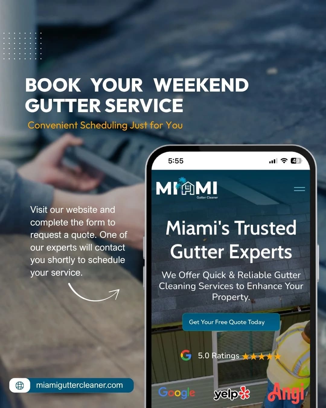 Book your weekend gutter service