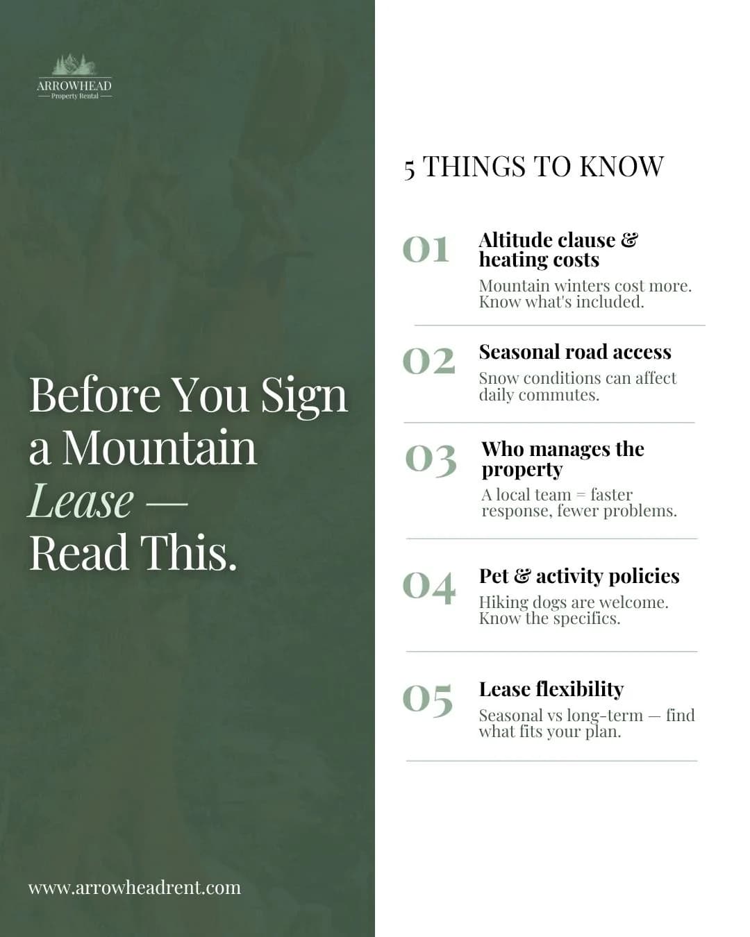 Before you sign a mountain lease